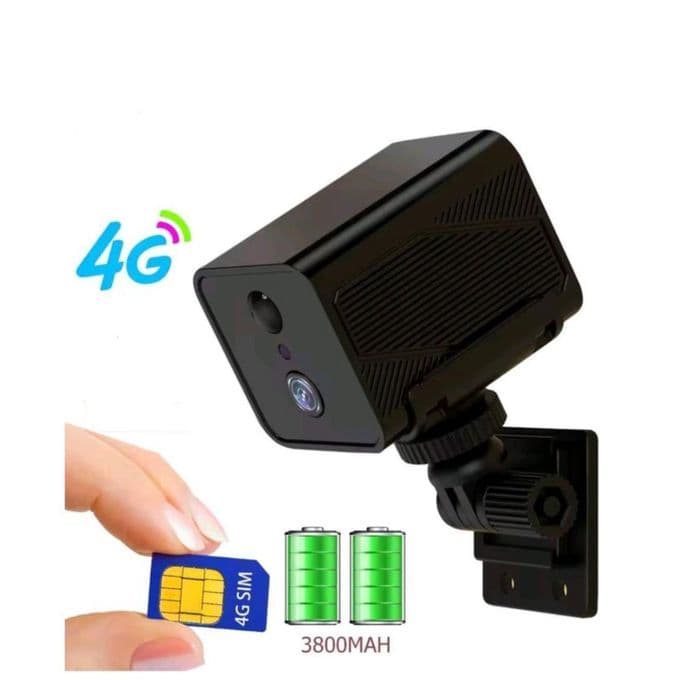 4G SIM Rechargeable Wireless Smart Security Camera (Black)
