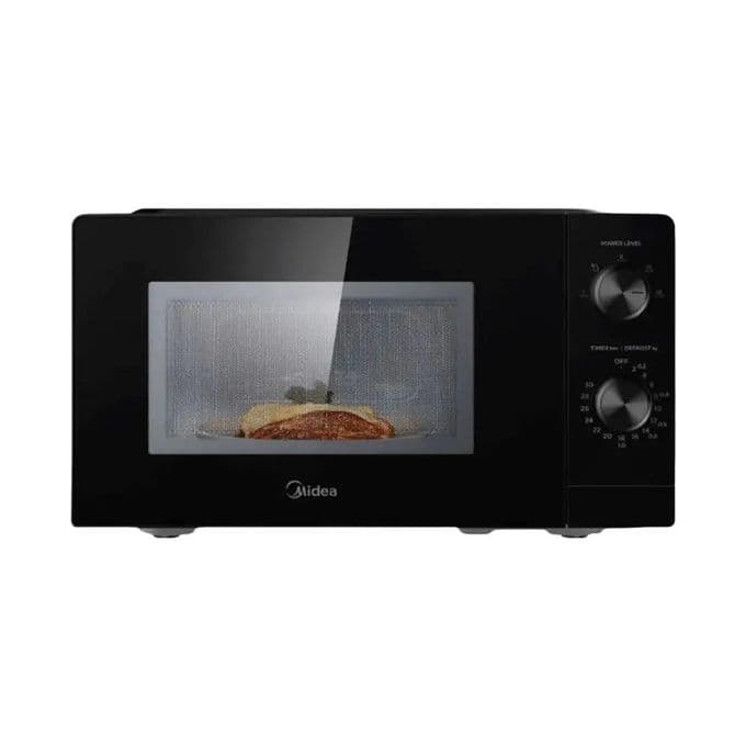 Midea 20L Compact Countertop Microwave Oven (700W, Sleek Black)